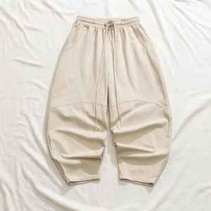 <b>Men's</b> Casual Joggers with Elastic Waist <b>Cuffed</b> Legs Breathable 100% Cotton Regular Fit Daily Wear - Product Image 1