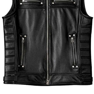 Gilet en cuir professionnel avec logo personnalisé Vêtements d'extérieur décontractés réversibles les plus vendus avec impression au meilleur prix - Product Image 3