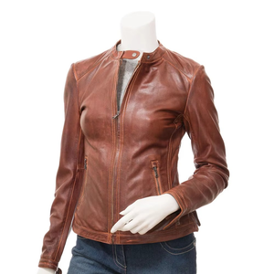 Chaqueta de Piel de Oveja para Mujer, Diseño Único, con Logotipo Personalizado, Tejida, Teñida, Impermeable y Resistente al Viento, para OEM - Product Image 1