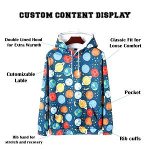 Pull de sport brodé polaire sweat à capuche sublimé impression résistante à la décoloration tissu à séchage rapide polyester surdimensionné chaud - Product Image 5