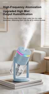 Humidificateur d'air personnalisé en gros avec logo, mini, réservoir d'eau 280 ml, <span class=keywords><strong>ciel</strong></span> étoilé, LED 7 couleurs, pour voiture, bureau, chambre, veilleuse, OEM - Product Image 2