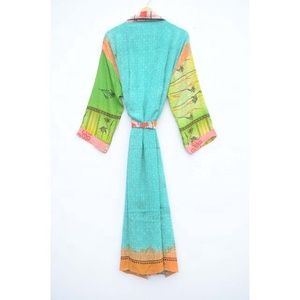 Kimono de dormir de manga larga para dama de honor, bata de seda, bata de baño, ropa de playa - Product Image 6