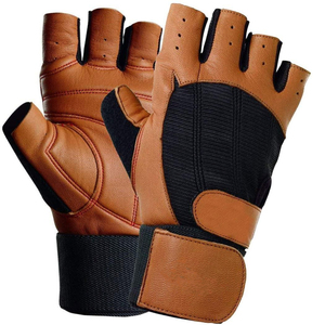 Gants de fitness demi-doigts sur mesure les plus vendus, en cuir confortable, avec sangle de poignet réglable, unisexe, pour la musculation, faible MOQ - Product Image 5