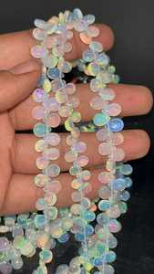 Ethiopian <b>Opal</b> Smooth Pear Shape Beads Natural <b>Fire</b> <b>Opal</b> Gemstone Strand Loose Beads for <b>Necklace</b> Bracelet Jewelry Making Supply - Product Image 2