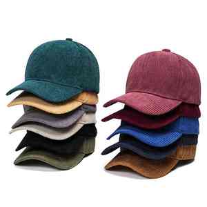 Wholesale High Quality Fashion Mens Sports Baseball Cap <b>Hats</b> Custom Embroidery Logo Blank <b>Corduroy</b> Trucker <b>Hats</b> For Unisex - Product Image 5