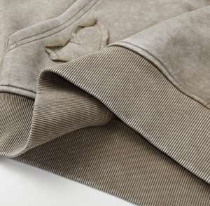 Sweat-shirt à capuche ample unisexe style streetwear avec patch personnalisé, fabrication usine, pour couple - Product Image 5