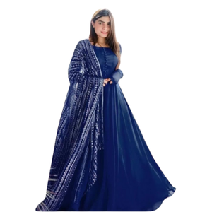 ชุดเดรสปากีสถานสำหรับผู้หญิงชุดแต่งกายสำหรับเทศกาลขนาดฟรีไซส์ - Product Image 2