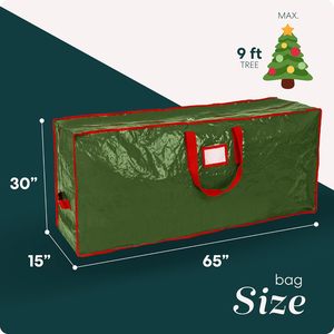 Bolsa de almacenamiento para árbol de Navidad para árbol artificial de 9 pies, material duradero e impermeable, cierre con cremallera, asa de transporte, multifunción - Product Image 2
