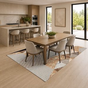 RUGS DEPOT LXDP-0866 Wholesale Terracotta Gold Modern Vintage Digital Printed Machine Washable Chenille Area Rug Non <b>Slip</b> - Product Image 4