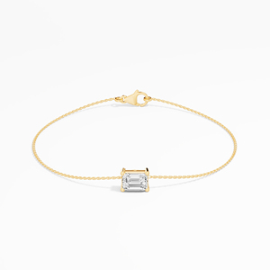 Venta al por mayor 0,25 Ct Moissanite Diamond Emerald Diamond Bracelet Elegant Daily Wear en 14K y 18K Gold Classic Style para regalos - Product Image 1