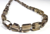 Collier de perles de quartz fumé naturel taillées en facettes, 36 pièces, 18 pouces, qualité supérieure, brunâtre, 10-13 mm, certifié brésilien