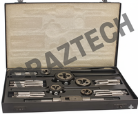 Meilleures ventes : Jeu de tarauds et filières de 6 mm à 24 mm, en boîte, complet, avec poignée ronde et poignée en T