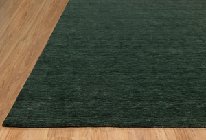 Tapis en laine Gabbeh fait main vert forêt, tapis minimaliste pour salon, chambre à coucher, décoration moderne de la maison - Product Image 5