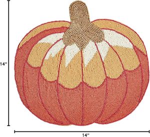 Mantel Individual con diseño de calabaza, cuentas de vidrio, alfombrillas impresionantes, almohadillas para mesa de comedor, fiestas de boda, eventos especiales de Año Nuevo, otras ocasiones - Product Image 2