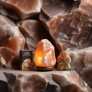 โคมไฟเกลือหิมาลัยธรรมชาติ10-12กก. เป็นมิตรกับสิ่งแวดล้อมปรับแต่งความรักในบ้านตัวอักษรสัตว์ - Product Image 1