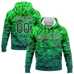 Industrie directe en gros 3D brodé personnalisé cousu Graffiti motif noir-vieil or 3D sport pull sweat à capuche - Product Image 4