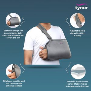 Calidad asegurada bolsa brazo Sling holgado sólido color gris y multicolor fracturado brazo soporte bolsa para la venta - Product Image 3