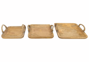 ถาดเสิร์ฟทำจากไม้และอลูมิเนียมที่ทันสมัยสำหรับชากาแฟช็อคโกแลตบ้านโรงแรมงานแต่งงานเดือนรอมฎอน - Product Image 3