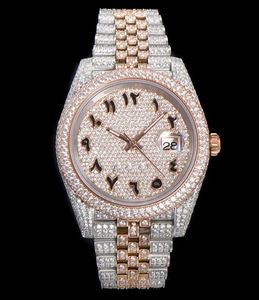 นาฬิกาเพชรโมอิสสเตนเลสสตีลอัตโนมัติสีขาว VVS1สำหรับผู้ใหญ่นาฬิกากลไกแบบเต็มรูปแบบไม่ซ้ำใคร - Product Image 1