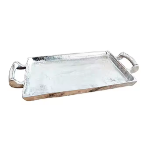 Plateau en acier inoxydable 100% avec forme rectangulaire et pour hôtels et ustensiles de cuisine Plateau de service pour Offre Spéciale - Product Image 1