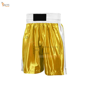 Imprimir nuevo estilo logotipo personalizado súper elástico pantalones cortos de boxeo de secado rápido tela boxeo pantalones cortos de lucha en blanco - Product Image 2