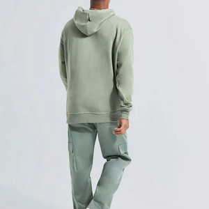 Sudaderas con capucha y sudaderas para hombre OEM personalizado básico, algodón mezclado Puff impreso tallas grandes hombres Oversize Blank Hoodies Set para hombres - Product Image 4