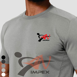 Camiseta Deportiva y de Fitness para Hombre, de Verano, Antibacteriana, de Secado Rápido, Transpirable, de Color Sólido, Cuello Redondo, Manga Corta - Product Image 5