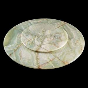 Plateau de table gigogne rond en onyx vert, plateau de table d'appoint en marbre artisanal indien, élégant, précieux, meubles modernes sur mesure et vente en gros - Product Image 1