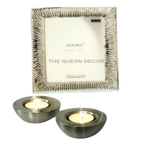 Candelero de forma redonda de Metal de acero inoxidable pulido brillante de última llegada, candelabro de Navidad hecho a mano de lujo - Product Image 1