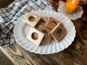 Porte-serviettes en bois massif artisanal, moderne et écologique pour table à manger, cuisine, restaurant et décoration intérieure - Product Image 4
