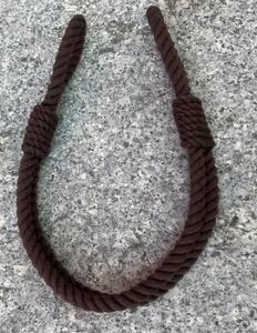 Attaches de rideaux en corde de coton marron : Décoration nautique - Product Image 3
