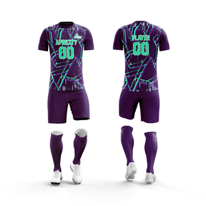 Vente en gros de maillots d'équipe personnalisés uniformes de football respirants durables ensembles de vêtements de sport en polyester 100% à séchage rapide - Product Image 4