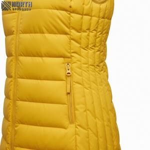 Gilet matelassé/manteau pour femmes Blousons aviateur pour l'hiver Manteaux à fermeture éclair Logo personnalisé Manteau à capuche Veste Mode masculine - Product Image 4