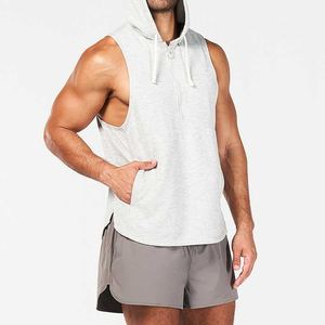 Camisetas sin mangas con capucha para entrenamiento de hombre, Camiseta deportiva para culturismo Stringer Muscle Cut Off, sudaderas con capucha de gimnasio sin mangas para hombre - Product Image 5
