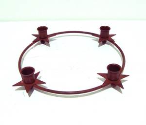 Soporte de Adviento de hierro decorativo clásico portavelas de Color oxidado para decoración de iluminación de Navidad vajilla decorativa - Product Image 1