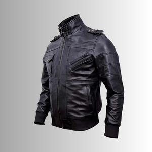 Chaqueta de otoño e invierno de cuero genuino de talla grande superventas de calidad premium para hombre, chaqueta Bomber de piel de vaca Real para hombre - Product Image 3