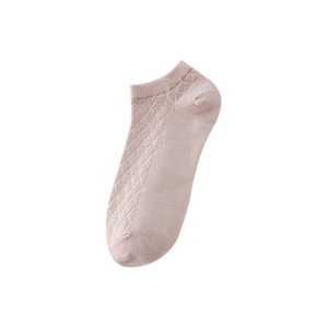Chaussettes courtes en coton de couleur unie pour femmes, respirantes, tricotées, pour un usage quotidien, style fin d'été - Product Image 3