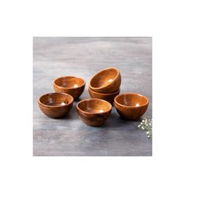 Mini bol de madera con forma redonda, tamaño personalizado, tazón de madera dorada y marrón y Chocolate, oferta al mejor precio - Product Image 2