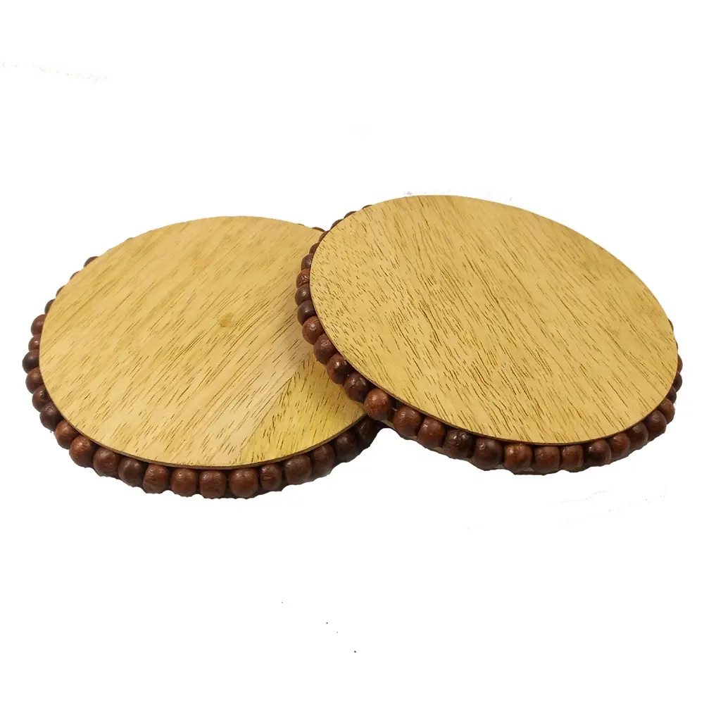 Vòng hình dạng mới nhất thiết kế bằng gỗ hạt trà Coaster chất lượng tốt nhất cho trà cà phê Mat Bảng trang trí bán buôn xuất khẩu ajanta nghệ thuật