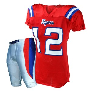 Uniforme de fútbol americano personalizado de alta calidad, Conjunto de camiseta de equipo de malla de sublimación OEM, camisetas/Tops Vintage de talla grande XL - Product Image 6