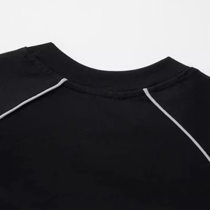 Dernière conception OEM personnalisé ligne de broderie T-shirt goutte épaule épaissie coton DTG hommes coupe surdimensionnée T-shirt personnalisé - Product Image 5