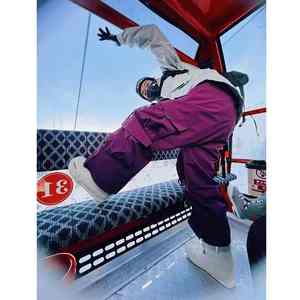 Pantalon de ski et de snowboard imperméable pour femmes et hommes Pantalon épais avec fonction respirante Design industriel lourd - Product Image 5