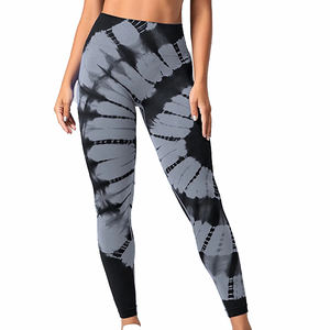 New Arrival High Quality <b>Women's</b> Yoga Leggings Gym Sports Knitted Mid Waist Quick Dry Breathable <b>Compression</b> <b>Tights</b> - Product Image 1