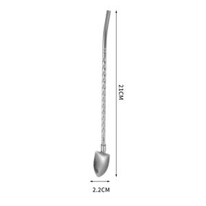 Cuillère à cocktail en acier inoxydable de qualité supérieure, manche torsadé, durable, sans rouille, finition lisse, élégant outil de bar pour mélanger - Product Image 4