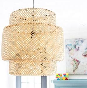 Wholesale <b>Bamboo</b> Pendant Light Handmade Wooden Pendant <b>Lamp</b> Hanging Handcrafted <b>Bamboo</b> Wicker Pendant Light - Product Image 4