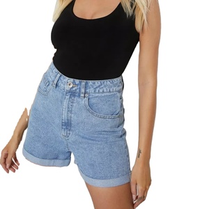 Jean taille haute pour femme Jhorts Short en jean taille haute tendance pour femme Short d'été décontracté pour maman Cut Off pour femme - Product Image 5