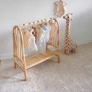 Sturdy Durable Small Rattan <b>Coat</b> Rack for Kids <b>Coats</b> Hanging Racks Indoor Furnishings Clothing Rack Hanger - Product Image 5