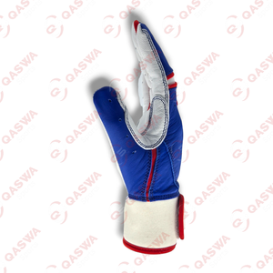 ถุงมือตีเบสบอลซอฟต์บอลปรับแต่งได้หนังคาบาเรต้าสีแดงขาวและน้ำเงิน - Product Image 2