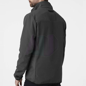 Veste d'hiver softshell pour homme, utilisation en extérieur, col montant, grande taille, respirante, écologique, logo personnalisable sur le devant - Product Image 4