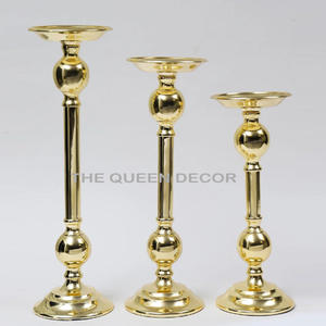 Bougeoir en métal plaqué or décoratif en métal aluminium de luxe bougeoir maison et restaurant décoration de table - Product Image 4